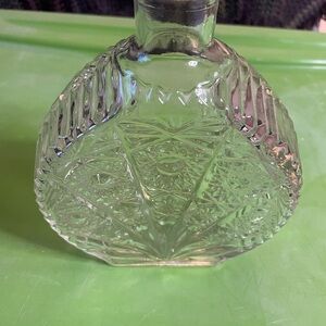 Elegant Clear Glass Decorative Bottle